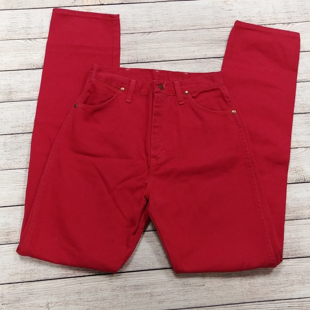 Wrangler Red High-Rise Jeans